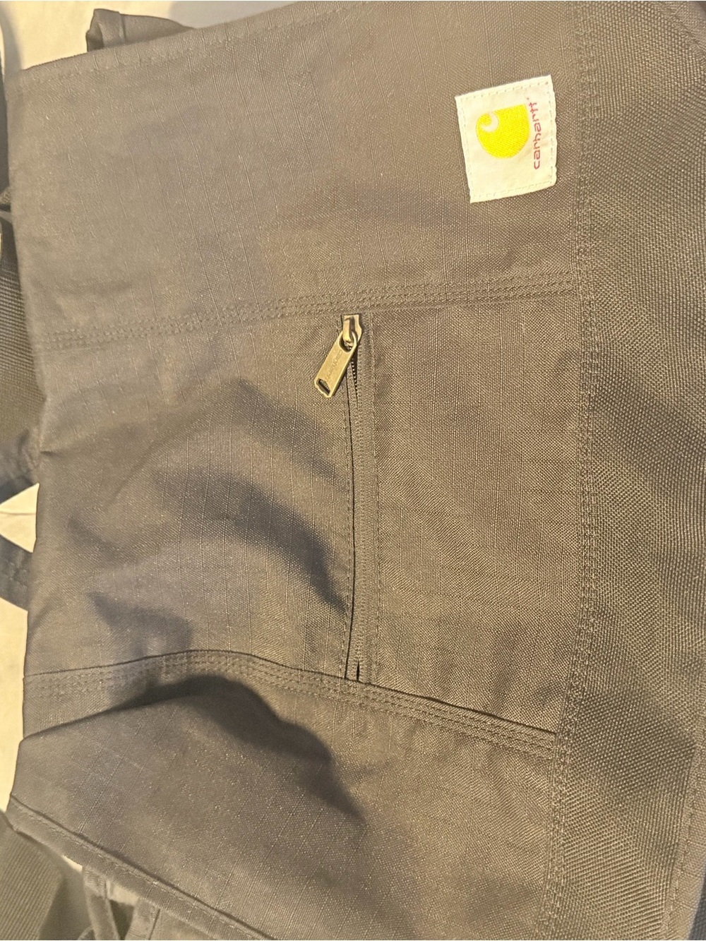 Carhartt Black Messenger Bag with Front Zip Pocket
